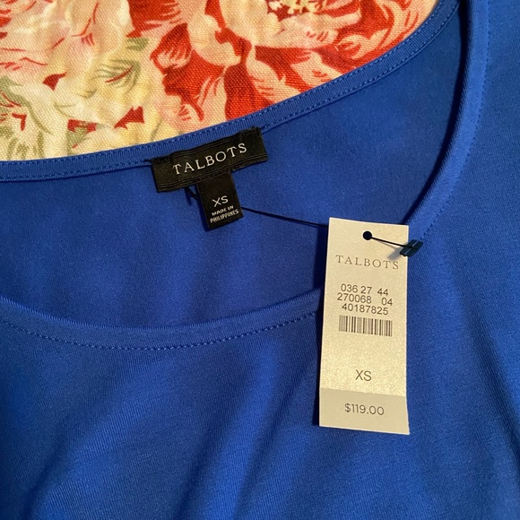 NWT Talbots, cobalt blue knit dress, size XS - Picture 4 of 5